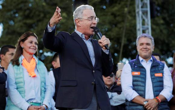 En la campaña fueron contadas las veces en las que Uribe y su candidato a la Presidencia confluyeron. Con ello se evitaba que su poder arrollador opacara a Duque y repartían fuerzas en el país. En el cierre, en Bogotá, fue su gran encuentro. FOTO reuters