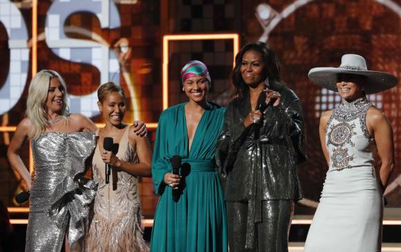 Lady Gaga, Jada Pinkett-Smith, Alicia Keys, Michelle Obama y Jennifer López. FOTO Reuters