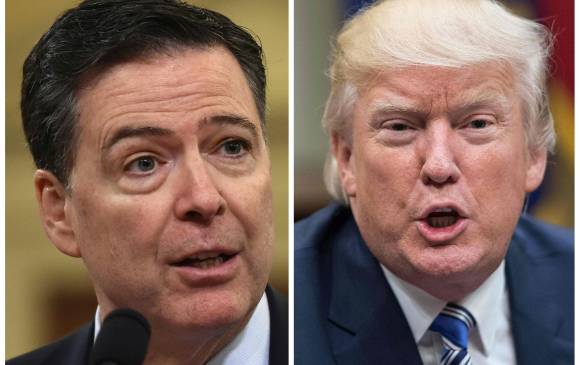 El director del FBI, James Comey, y el presidente de los Estados Unidos, Donald Trump vuelven a cruzar declaraciones. FOTO: AFP