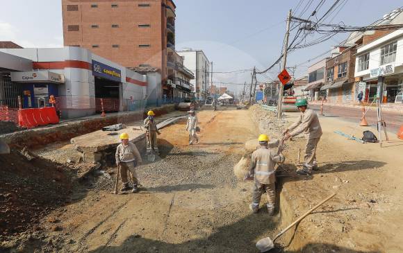 Las obras en ejecución van desde el sector de San Marcos hasta el Parque del Inder. FOTO MANUEL SALDARRIAGA