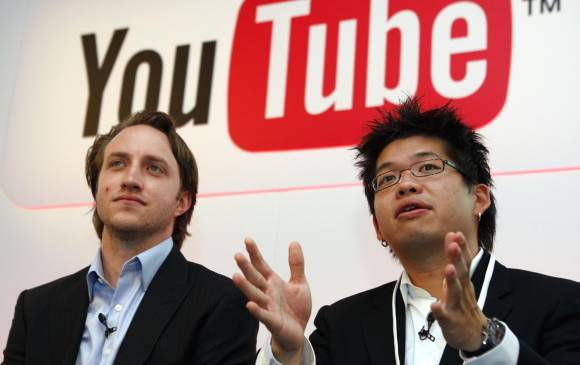 Steve Chen y Chad Hurley vendieron YouTube a Google en octubre de 2006 por 1.650 millones de dólares. FOTO REUTERS