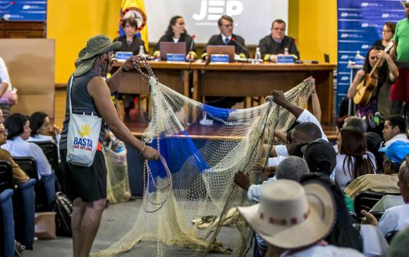 Ante la Jurisdicción Especial para la Paz los habitantes del cañón del río Cauca pidieron garantías para desenterrar a los desaparecidos. FOTO Juan Antonio Sánchez