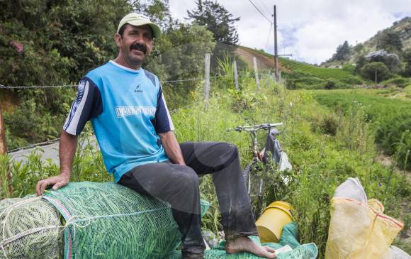 Héctor Iván Zuluaga Gómez tiene nueve hermanos. Solo él se atrevió a quedarse en la finca que les heredó su padre para seguir cultivando. FOTO JUlio césar herrera 