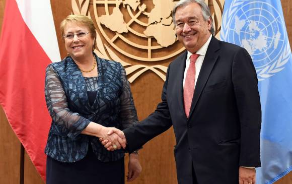 La ONU nombró a Michel Bachelet como alta comisionada para los Derechos Humanos. FOTO: AFP
