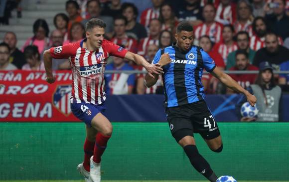 Santiago Arias ajustó 116 minutos con el Atlético de Madrid. Debutó en Champions con el elenco colchonero. FOTO afp