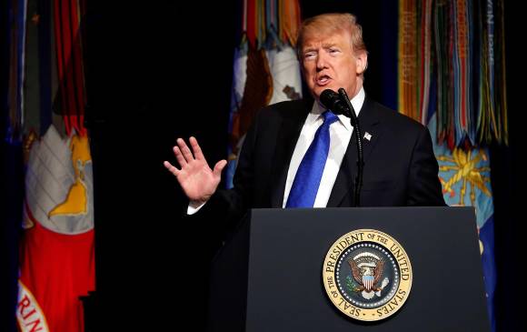 El presidente estadounidense, Donald Trump, anunció su nueva estrategia para ampliar y modernizar el sistema de defensa. FOTO efe