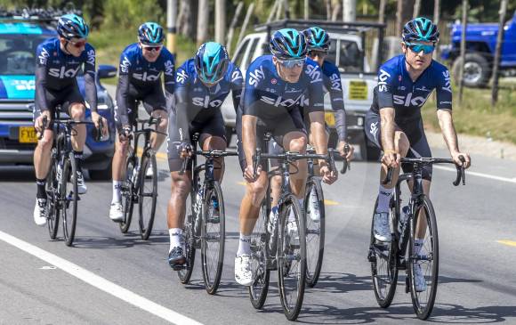 Entrenamiento del equipo Sky para el Tour Colombia 2.1 FOTO JUAN ANTONIO SÁNCHEZ