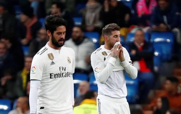 Sergio Ramos e Isco, dos de los grandes señalados de la crisis madridista. FOTO: REUTERS