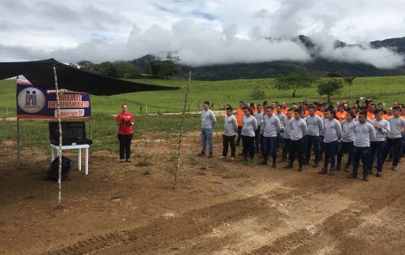 Humanicemos DH, organización civil de desminado humanitario conformada por excombatientes de Farc, desminará tres zonas en Montañita (Caquetá). FOTO: Cortesía Descontamina Colombia