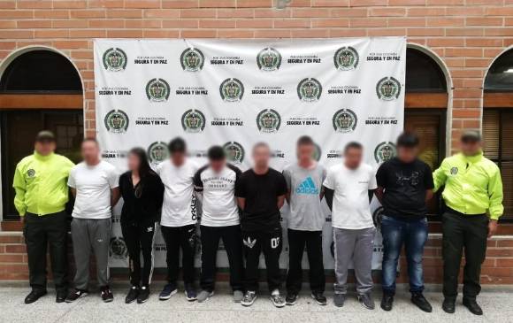 Estas personas están sindicadas de homicidios y extorsiones, según las autoridades. FOTO CORTESÍA