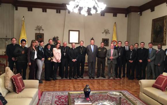 Durante la visita de la avanzada, se reunieron con autoridades colombianas, incluyendo el vicepresidente, general Óscar Naranjo. FOTO CORTESÍA. 