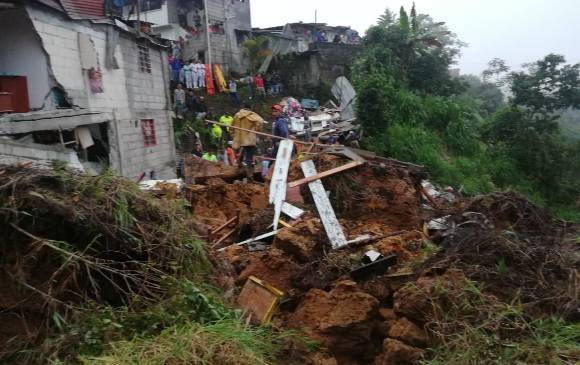 La emergencia en Marquetalia ocurrió en la madrugada. FOTO CORTESÍA GESTIÓN DEL RIESGO CALDAS