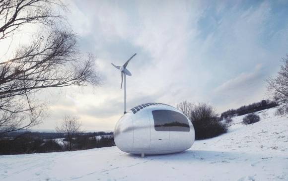 Una casa en forma de huevo conocida como la ecocápsula está revolucionando la forma de vivir pues permite pasar los días en cualquier lugar del mundo. FOTO Nice Architects