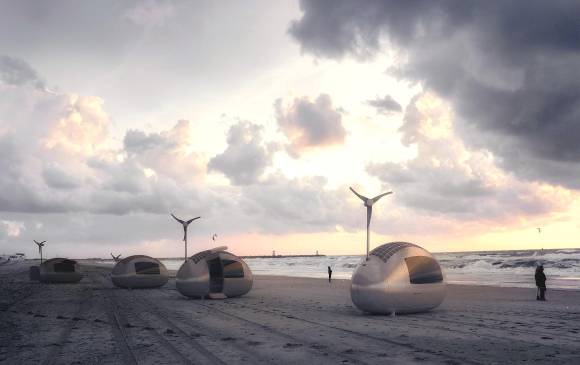 Una casa en forma de huevo conocida como la ecocápsula está revolucionando la forma de vivir pues permite pasar los días en cualquier lugar del mundo. FOTO Nice Architects
