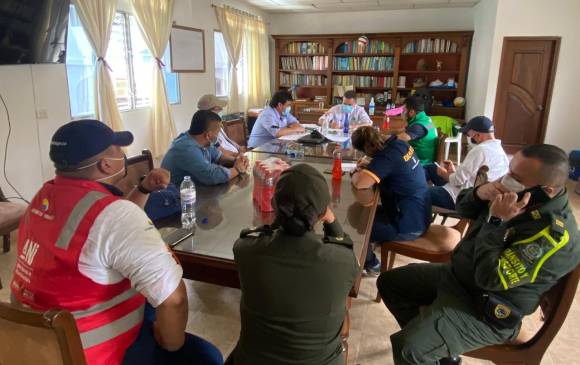 Reunión del Puesto de Mando Unificado en la Alcaldía de Dabeiba. FOTO GOBERNACIÓN DE ANTIOQUIA Reunión del Puesto de Mando Unificado en la Alcaldía de Dabeiba. FOTO GOBERNACIÓN DE ANTIOQUIA