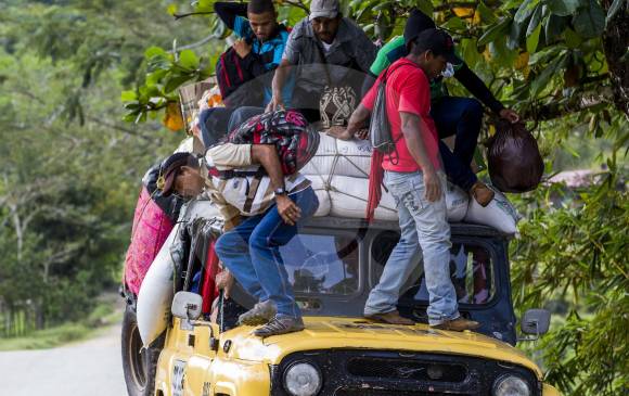 En varias veredas de Cáceres (Bajo Cauca) se vive actualmente un fenómeno de desplazamiento masivo de familias. FOTO JULIO CÉSAR HERRERA