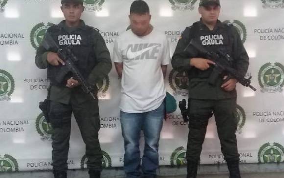 Alias “Yogui” era requerido mediante orden judicial por los delitos de concierto para delinquir, extorsión y desplazamiento forzado. FOTO: CORTESÍA
