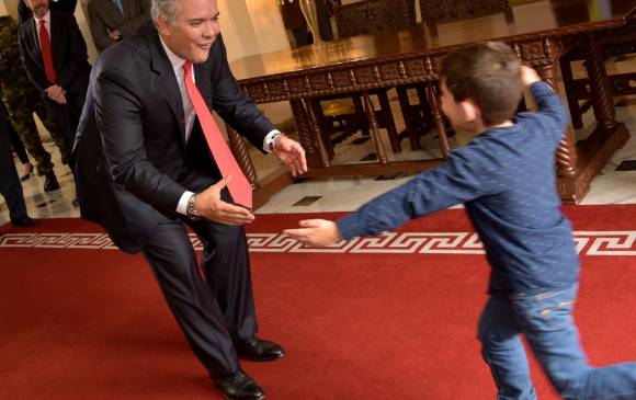 El presidente Duque recibió a Cristo José en la Casa de Nariño. FOTOS CORTESÍA PRESIDENCIA