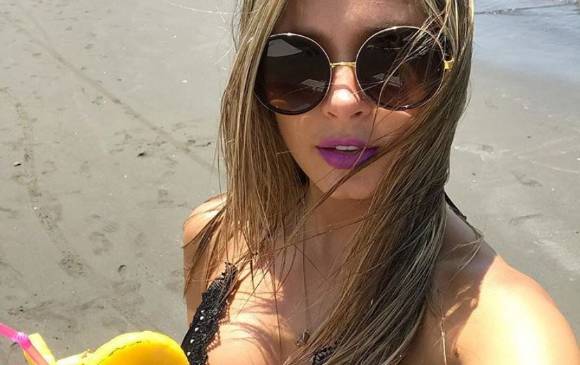 Elizabeth Loaiza durante sus vacaciones en Cartagena. FOTO INSTAGRAM ELIZABETH LOAIZA