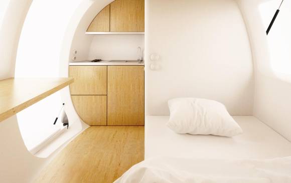 Una casa en forma de huevo conocida como la ecocápsula está revolucionando la forma de vivir pues permite pasar los días en cualquier lugar del mundo. FOTO Nice Architects