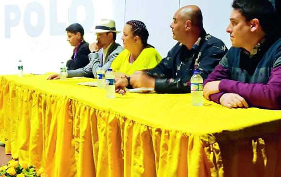 De izquierda a derecha: Héctor Hoyos, Víctor Correa, Luz María Múnera, Javier Navarro y Carlos Ignacio Ospina. FOTO CORTESÍA