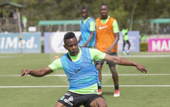 El exDeportivo Cali Yerson Candelo, refuerzo de Nacional para el segundo semestre, está en la nómina de viajeros a Estados Unidos.FOTO EDWIN BUSTAMANTE