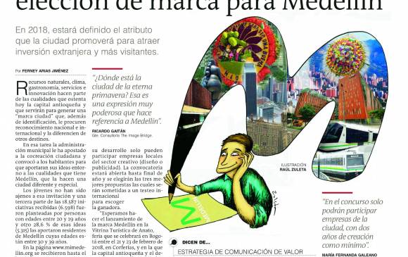 En septiembre de 2017 anunciaba los avances de la idea para definir una marca para la capital antioqueña.
