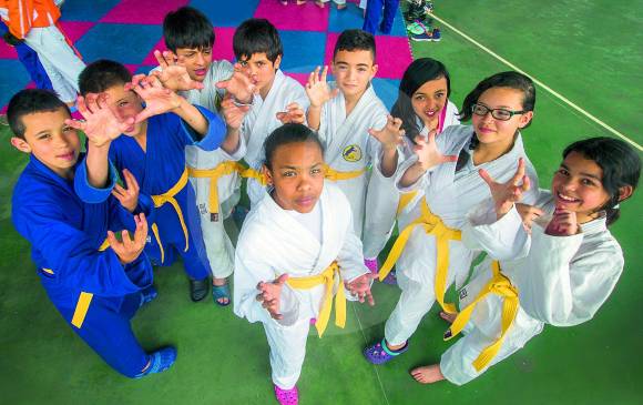 Los chicos de Santa Rosa de Osos llegaron por medallas. FOTO Juan Antonio Sánchez