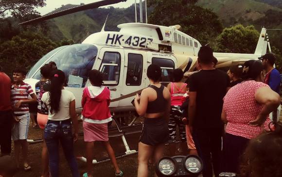 Helicóptero atacado en Hacarí, Norte de Santander. Foto: Cortesía