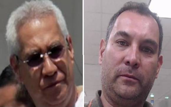Luis Arnobio Del Río Jiménez, alias “el Tío” (izquierda), y su hijo Ánderson Del Río Pasos, apodado “el Grande”. FOTOS CORTESÍA DE LA POLICÍA