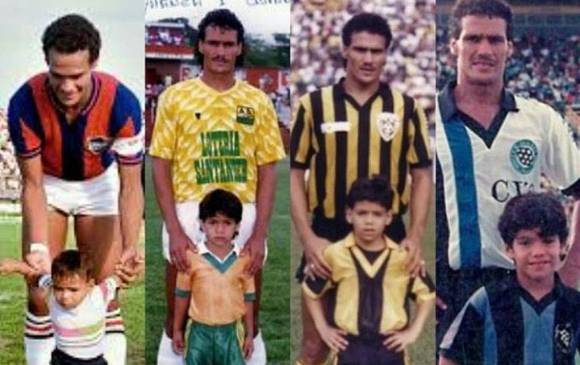 En las imágenes de su padre como futbolista, siempre aparecía Radamel Falcao García. FOTO TOMADA DE TWITTER