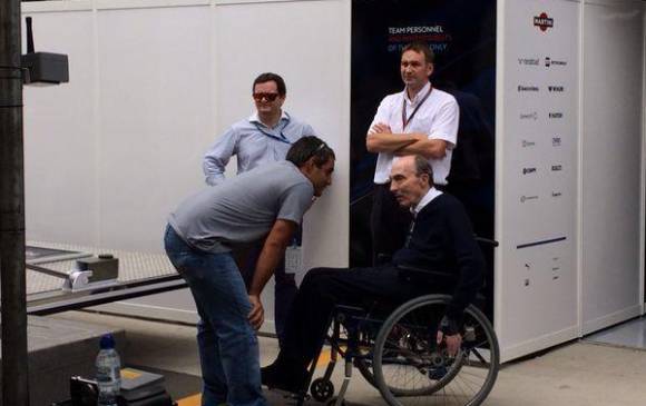 Juan Pablo Montoya y Frank Williams. FOTO TOMADA DE TWITTER @WilliamsRacing