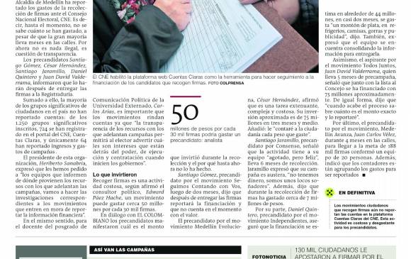 La entrega en secreto de las firmas de Gómez 