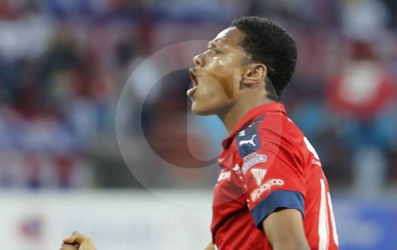 Yairo Moreno responde con sacrificio y goles en el DIM. FOTO MANUEL SALDARRIAGA