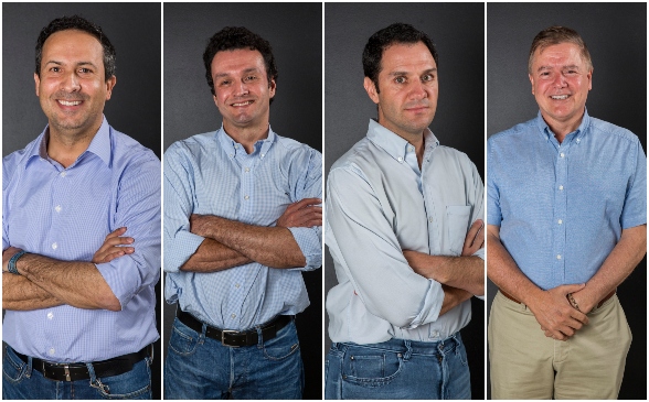 De izquierda a derecha Santiago Gómez, Iván Mauricio Pérez, Juan David Valderrama y Juan Carlos Vélez FOTOS Camilo Suárez 