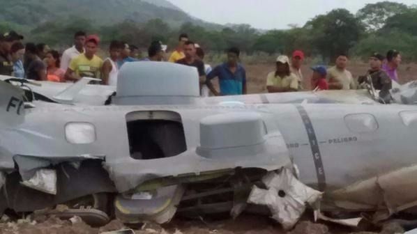 Once militares muertos dejó el accidente de un avión Casa de la Fuerza Aérea Colombiana en zona rural del municipio de Codazzi, Cesar. FOTO CORTESÍA