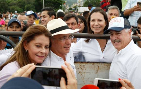 Marta Lucía Ramírez, Álvaro Uribe, María Corina Machado y Andrés Pastrana se encontraron en Cúcuta. Foto Colprensa