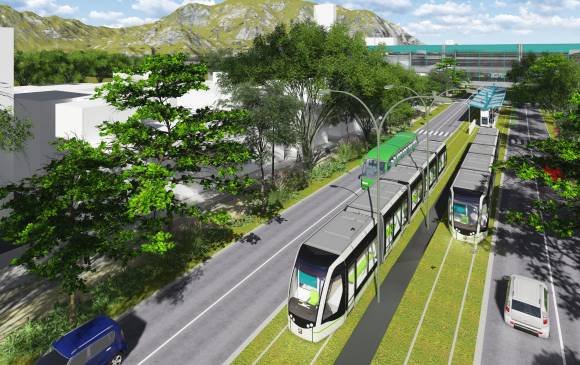 Será una línea con doble vía en su recorrido entre cabeceras de estaciones terminales, en la que está prevista un total de 17 paradas. IMAGEN MODELADA CORTESÍA