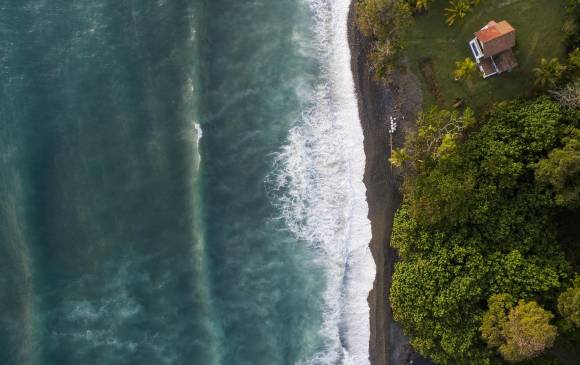Vista panorámica aérea de Capurganá, corregimiento de Acandí, Chocó, en el mar caribe, Golfo de Urabá. Foto: Esteban Vanegas