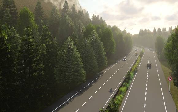 Se espera que la licitación para la obra, que reducirá 40 % el trayecto Medellín - Rionegro, salga antes de julio. Render cortesía