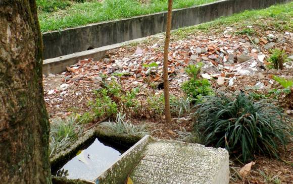 Escombros y basura en el Parque Lineal La Tinaja.
