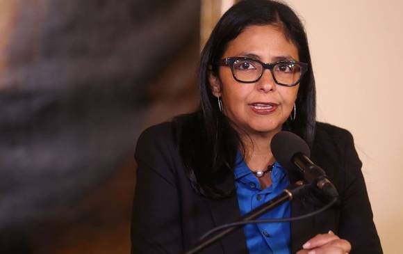 Delcy Rodríguez, vicepresidenta de Venezuela. FOTO: AGENCIAS