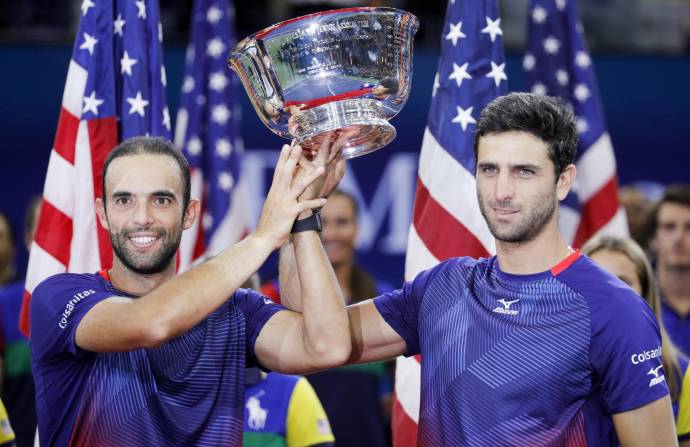 Los tenistas colombianos ganaron el US Open en dobles. FOTO EFE | AFP