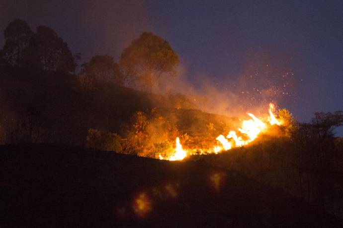 En 2018 se atendieron 57 incendios forestales durante agosto. En 2019 la cifra estuvo cerca de duplicarse y se ubicó en 109. FOTO EDWIN BUSTAMANTE
