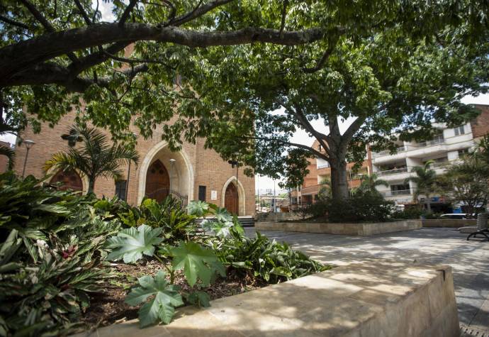 El parque San Jose está en completa soledad. Foto: Andrés Camilo Suárez