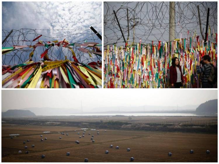 Imágenes de la zona desmilitarizada que separa las dos Coreas en Paju. FOTO REUTERS