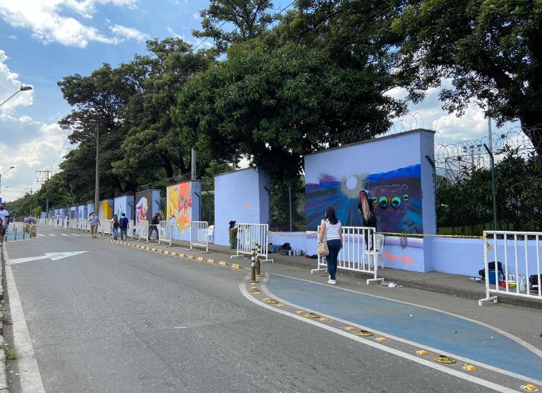 Los murales estarán finalizados al final de la tarde de este sábado. FOTOS CORTESÍA COMFENALCO