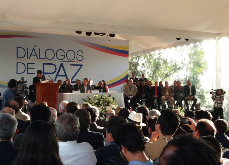 Instalación de la mesa de diálogos en Quito, Ecuador, hace exactamente un año. FOTO COLPRENSA