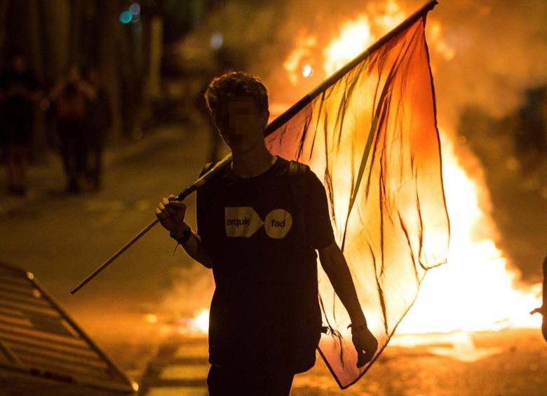 Protestas en Cataluña. FOTO EFE