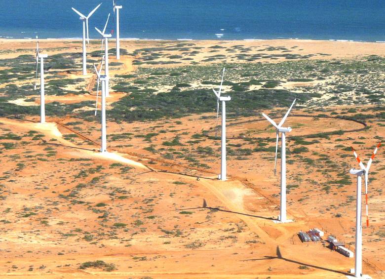 Energía del parque eólico Jepírachi de EPM, en La Guajira, abastecerá plantas de producción de Coca Cola en Colombia. Foto: Archivo.